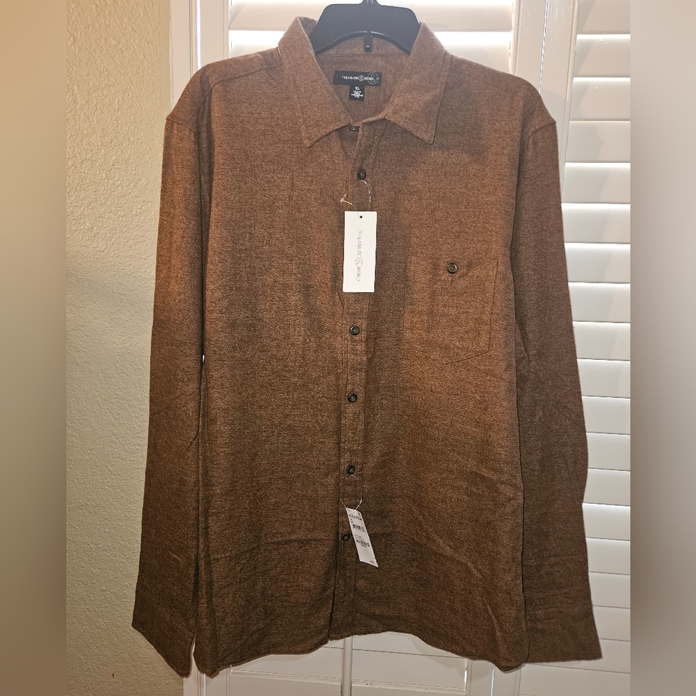 Treasure & Bond Chestnut Button-Up Shirt